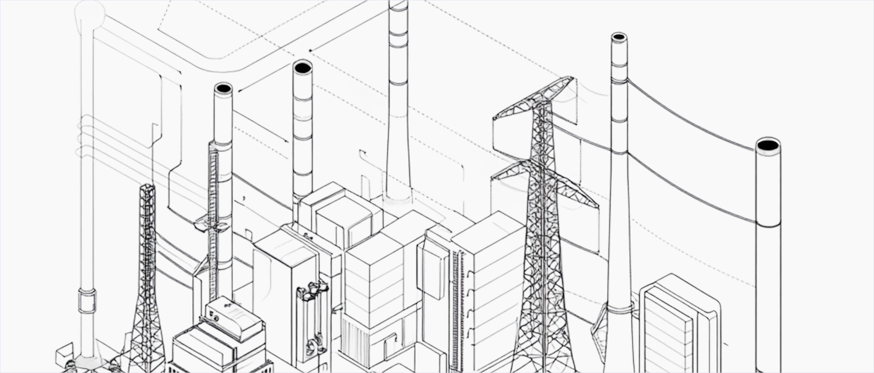 Decentralized power grid illustration